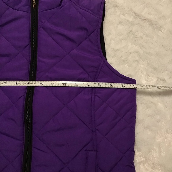 Lauren Ralph Lauren Purple Quilted Vest, Size Sm - Picture 4 of 10